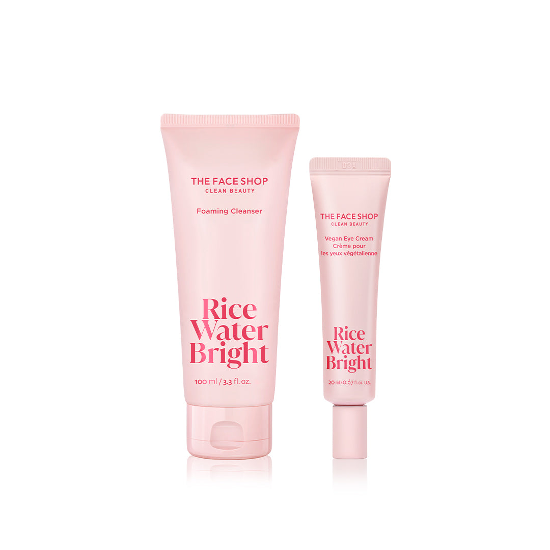 The Face Shop Rice Water Bright Cleanse &amp; De-Puff Duo