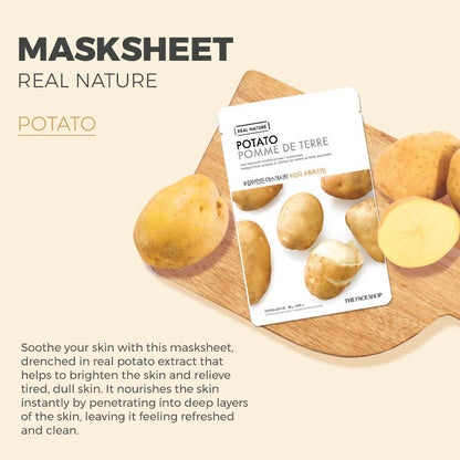 The Face Shop Real Nature Glowing Bride Masksheet Combo - Pack of 10