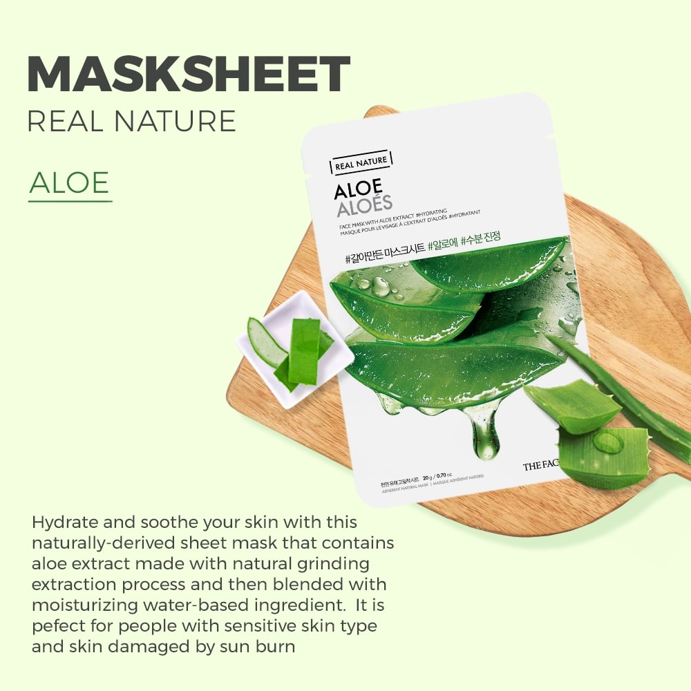 Real  Nature  Aloe  Face  Mask
