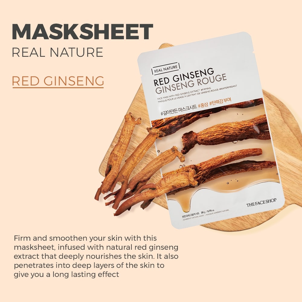 Real Nature Red Ginseng Face Mask
