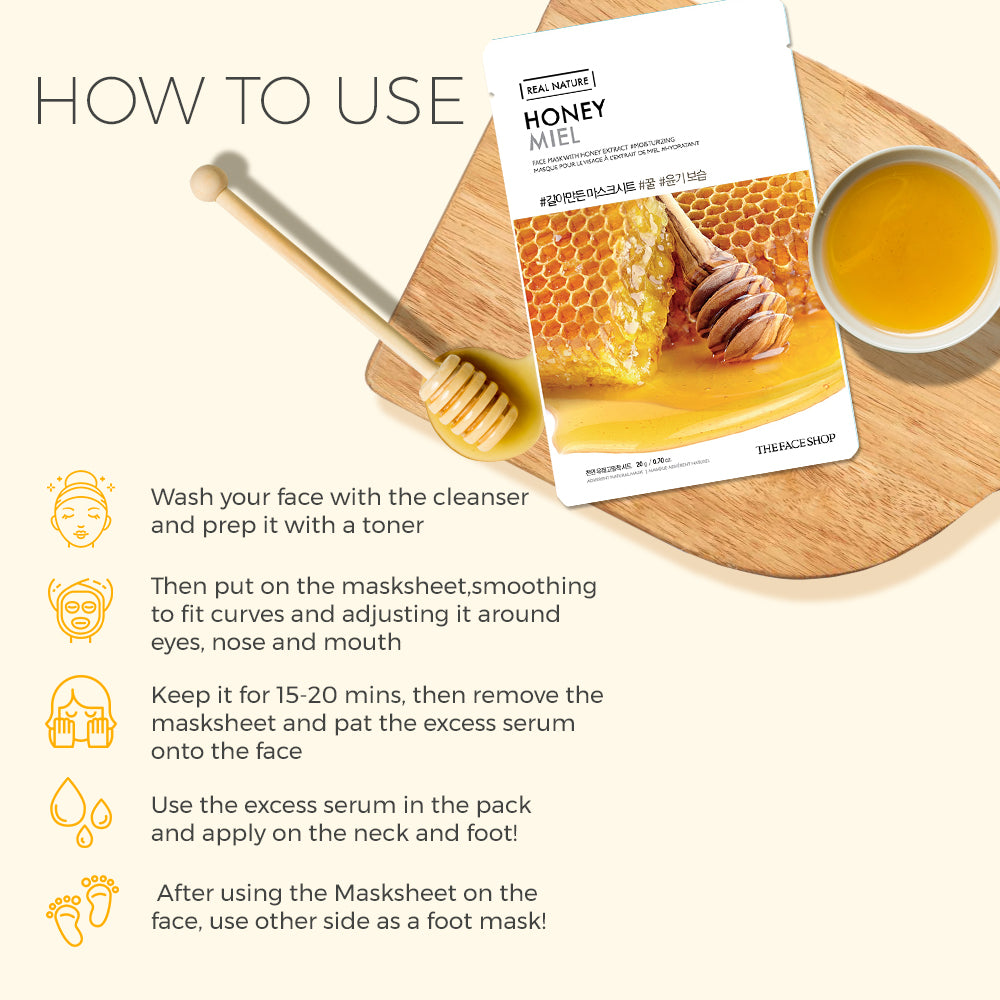 Real Nature Honey Face Mask‎‎ ‎