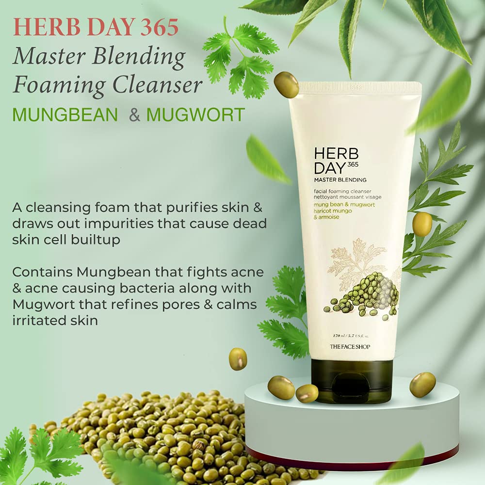 Herb Day 365 Foaming Cleanser - Mungbean &amp; Mugwort 170ml