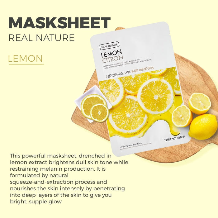 The Face Shop Real Nature Daily Glow Mask Sheet Combo - Pack of 10